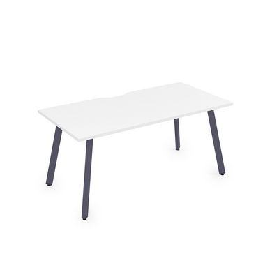 Arredo 10СРВ.084 (Белый премиум/Графит) Стол рабочий, прямолинейный