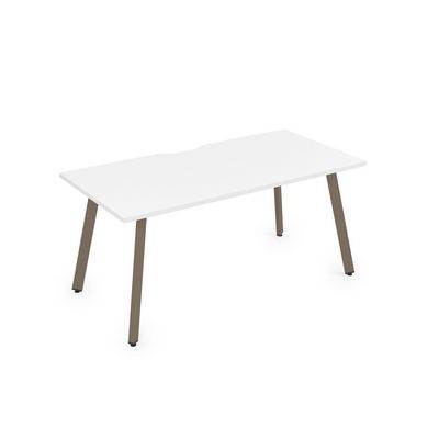 Arredo 10СРВ.085 (Белый премиум/Tabaco) Стол рабочий, прямолинейный