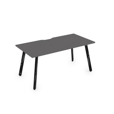 Arredo 10СРВ.085 (Graphit/Черный глянец) Стол рабочий, прямолинейный