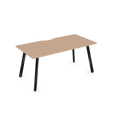 Arredo 10СРВ.089 (Mokko/Черный глянец) Стол рабочий, прямолинейный