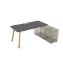 Стол в офис 10СТО.079 в отделке Graphit/Iron wood, 1400х700х750 мм
