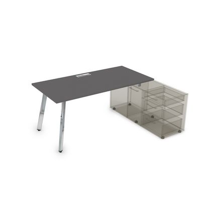 Arredo 10СТО.089 (Graphit/Металл глянец) Стол для крепления на тумбу опорную