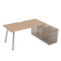 Arredo 10СТОВ.085 (Mokko/Алюминий матовый) Стол для крепления на тумбу опорную