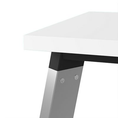 Arredo 10БД.264 (Белый премиум/Алюминий матовый) Стол системы Бенч, сдвоенный, на 2 рабочих места