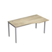 Avance 6М.021 (Нордвуд/алюминий матовый) Стол криволинейн.правый