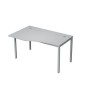 Avance 6М.022 (Серый арктик/алюминий матовый) Стол криволинейн.левый