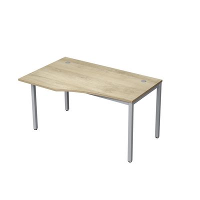 Avance 6М.022 (Нордвуд/алюминий матовый) Стол криволинейн.левый