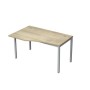 Avance 6М.022 (Нордвуд/алюминий матовый) Стол криволинейн.левый
