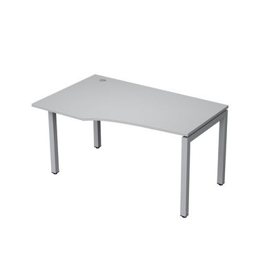 Avance 6М.522 (Серый арктик/алюминий матовый) Стол криволинейный левый