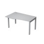 Avance 6М.522 (Серый арктик/алюминий матовый) Стол криволинейный левый