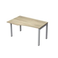 Avance 6М.522 (Нордвуд/алюминий матовый) Стол криволинейный левый