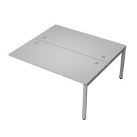 Avance 6МБК.6264 (Серый арктик/алюминий матовый) Бенч-система на 2 рабочих места, конечный модуль