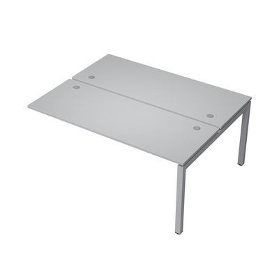 Avance 6МБК.5264 (Серый арктик/алюминий матовый) Бенч-система на 2 рабочих места, конечный модуль