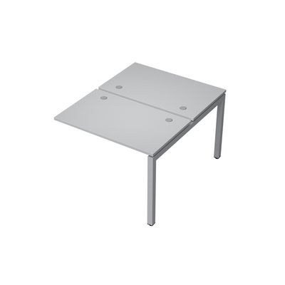 Avance 6МБК.5267 (Серый арктик/алюминий матовый) Бенч-система на 2 рабочих места, конечный модуль