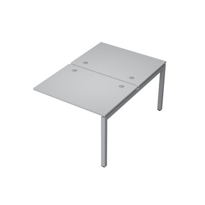 Avance 6МБК.5277 (Серый арктик/алюминий матовый) Бенч-система на 2 рабочих места, конечный модуль