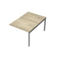 Avance 6МБК.5277 (Нордвуд/алюминий матовый) Бенч-система на 2 рабочих места, конечный модуль