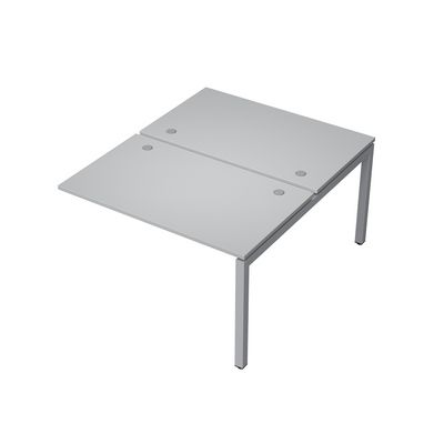 Avance 6МБК.5278 (Серый арктик/алюминий матовый) Бенч-система на 2 рабочих места, конечный модуль