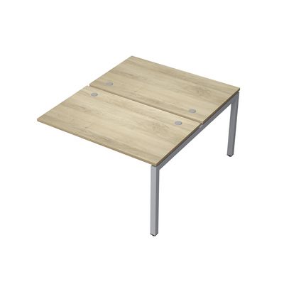 Avance 6МБК.5278 (Нордвуд/алюминий матовый) Бенч-система на 2 рабочих места, конечный модуль