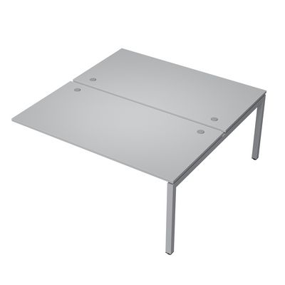 Avance 6МБК.5284 (Серый арктик/алюминий матовый) Бенч-система на 2 рабочих места, конечный модуль