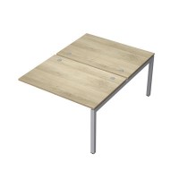 Avance 6МБК.5288 (Нордвуд/алюминий матовый) Бенч-система на 2 рабочих места, конечный модуль