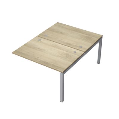 Avance 6МБК.5288 (Нордвуд/алюминий матовый) Бенч-система на 2 рабочих места, конечный модуль