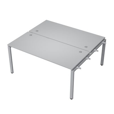 Avance 6МБН.6279 (Серый арктик/алюминий матовый) Бенч-система на 2 рабочих места, начальный модуль