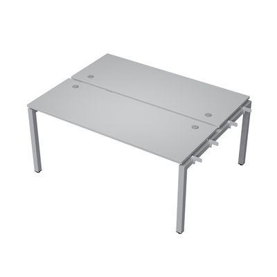 Avance 6МБН.5264 (Серый арктик/алюминий матовый) Бенч-система на 2 рабочих места, начальный модуль