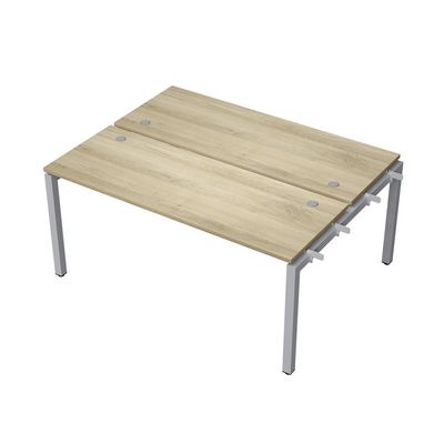 Avance 6МБН.5264 (Нордвуд/алюминий матовый) Бенч-система на 2 рабочих места, начальный модуль