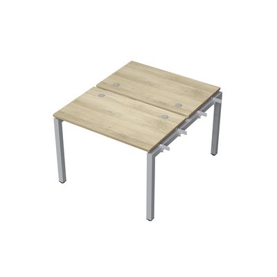 Avance 6МБН.5267 (Нордвуд/алюминий матовый) Бенч-система на 2 рабочих места, начальный модуль