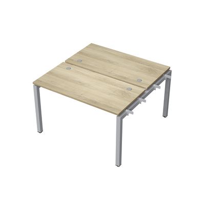 Avance 6МБН.5268 (Нордвуд/алюминий матовый) Бенч-система на 2 рабочих места, начальный модуль