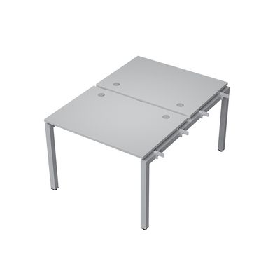 Avance 6МБН.5277 (Серый арктик/алюминий матовый) Бенч-система на 2 рабочих места, начальный модуль