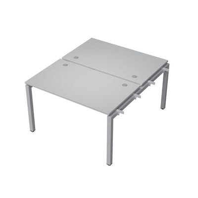 Avance 6МБН.5278 (Серый арктик/алюминий матовый) Бенч-система на 2 рабочих места, начальный модуль