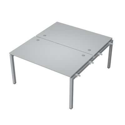 Avance 6МБН.5289 (Серый арктик/алюминий матовый) Бенч-система на 2 рабочих места, начальный модуль