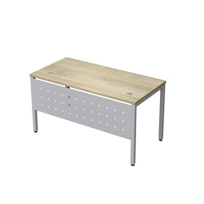 Avance 6МК.064 (Нордвуд/алюминий матовый) Стол рабочий с экраном из металла