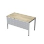 Avance 6МК.064 (Нордвуд/алюминий матовый) Стол рабочий с экраном из металла