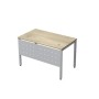 Avance 6МК.008 (Нордвуд/алюминий матовый) Стол рабочий