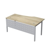 Avance 6МК.020 (Нордвуд/алюминий матовый) Стол криволинейный левый