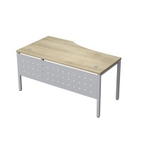 Avance 6МК.021 (Нордвуд/алюминий матовый) Стол криволинейный правый