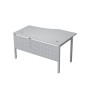 Avance 6МК.022 (Серый арктик/алюминий матовый) Стол криволинейный левый