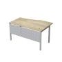 Avance 6МК.022 (Нордвуд/алюминий матовый) Стол криволинейный левый