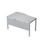 Avance 6МК.023 (Серый арктик/алюминий матовый) Стол криволинейный правый