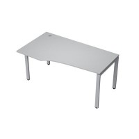 Avance 6М.620 (Серый арктик/алюминий матовый) Стол криволинейный, левый