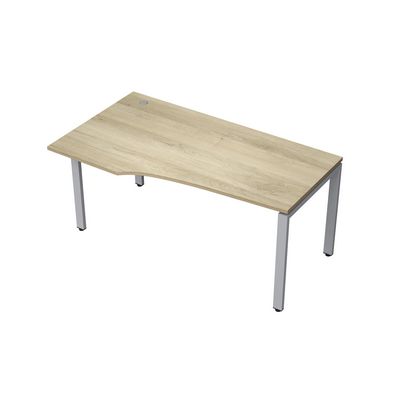 Avance 6М.621 (Нордвуд/алюминий матовый) Стол криволинейный, правый