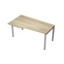 Avance 6М.621 (Нордвуд/алюминий матовый) Стол криволинейный, правый