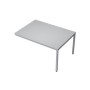 Avance 6МПК.003 (Серый арктик/алюминий матовый) Бенч-система для переговорных столов, конечный модуль