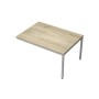 Avance 6МПК.003 (Нордвуд/алюминий матовый) Бенч-система для переговорных столов, конечный модуль