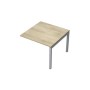 Avance 6МПК.501 (Нордвуд/алюминий матовый) Бенч-система для переговорных столов, конечный модуль