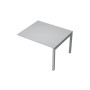 Avance 6МПК.502 (Серый арктик/алюминий матовый) Бенч-система для переговорных столов, конечный модуль