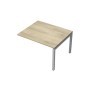 Avance 6МПК.502 (Нордвуд/алюминий матовый) Бенч-система для переговорных столов, конечный модуль