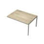 Avance 6МПС.003 (Нордвуд/алюминий матовый) Бенч-система для переговорных столов, средний модуль